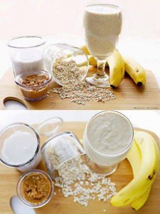 peanut butter banana oatmeal smoothie